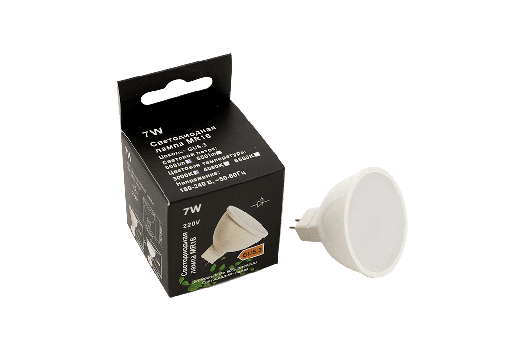 Лампа светодиодная SWG LB-GU5.3-MR16-7-WW