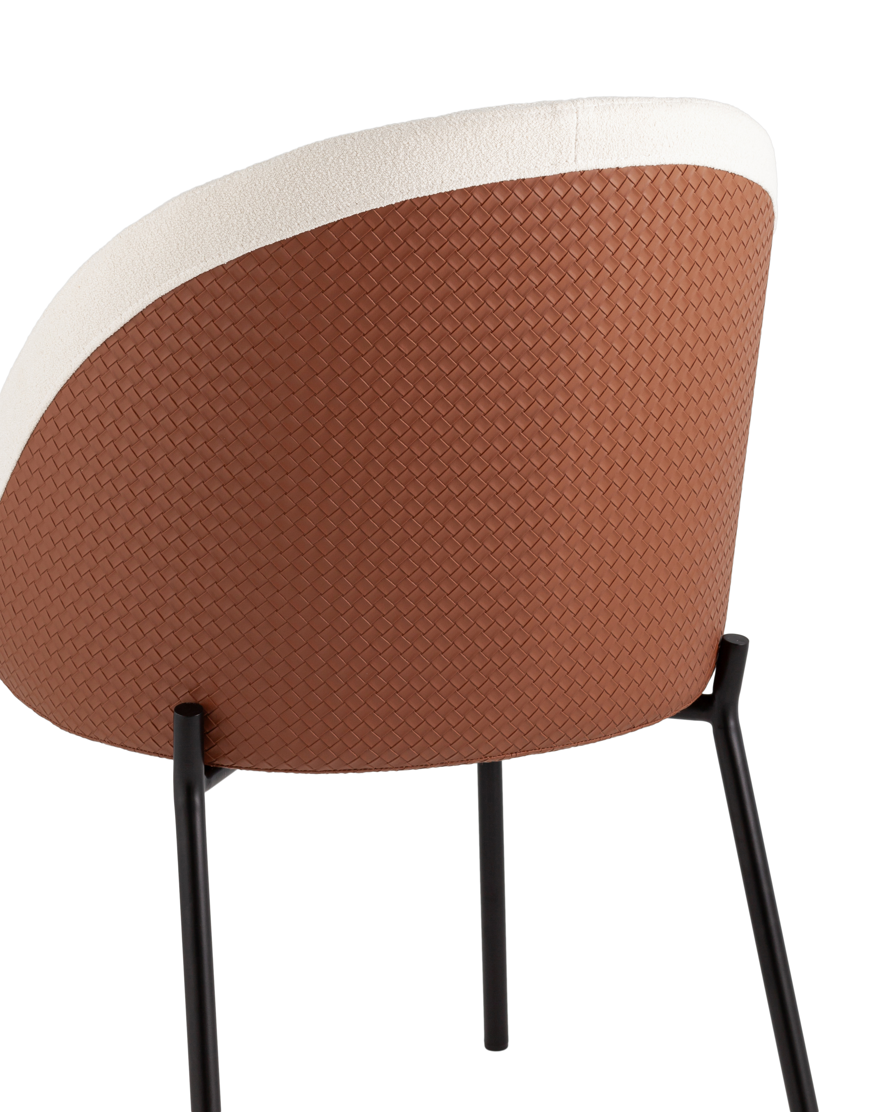 Стул обеденный Adelinde бежевый с коричневой экокожей Stool Group