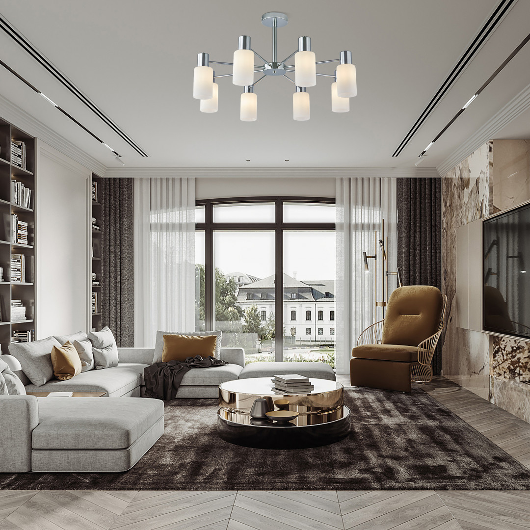 Люстра потолочная с плафонами 335354/8 CR Arte Milano