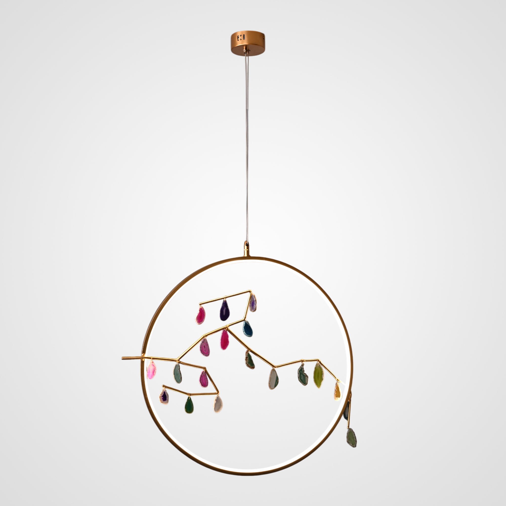 Подвесной светильник AGATE 10 multicolour D60 by ImperiumLoft