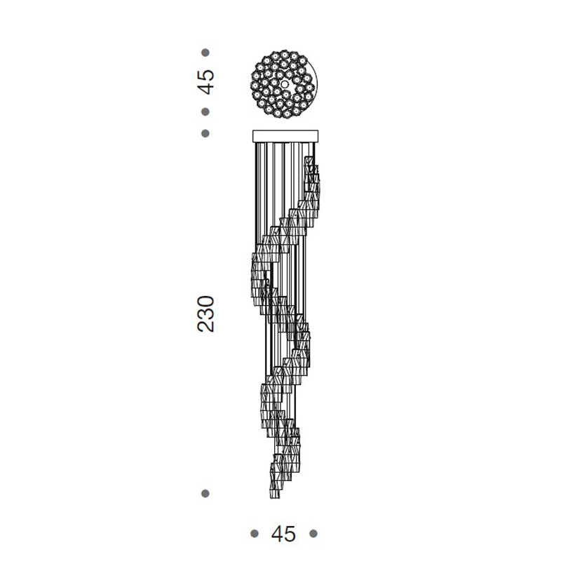 Подвесной светильник IDL 423/35 chrome