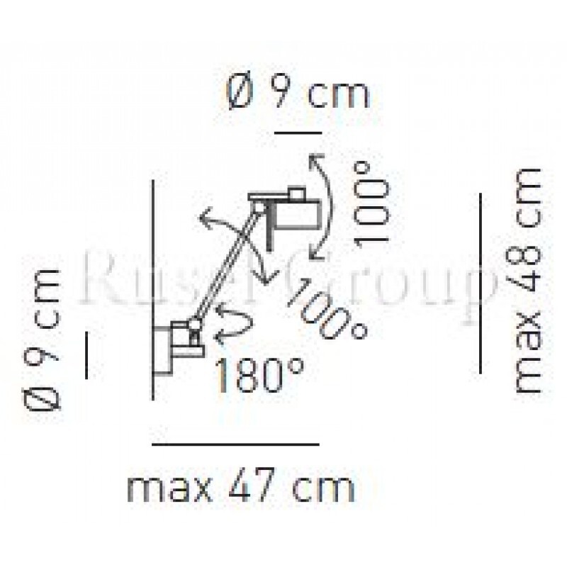 Настенный светильник Axo Light AX20 AP GR