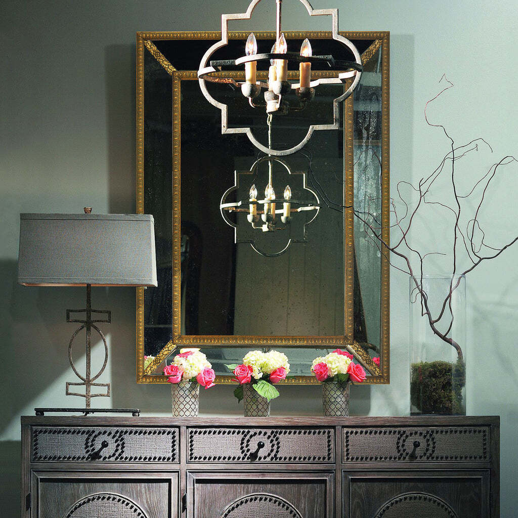 Настенное зеркало в раме Джонатан Louvre Home LHDWM128ZYH-AG