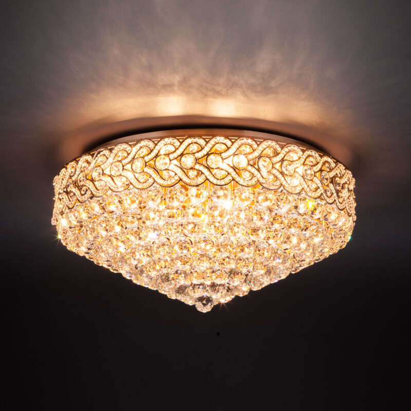 Накладная люстра Eurosvet 3296/16 золото/прозрачный хрусталь Strotskis