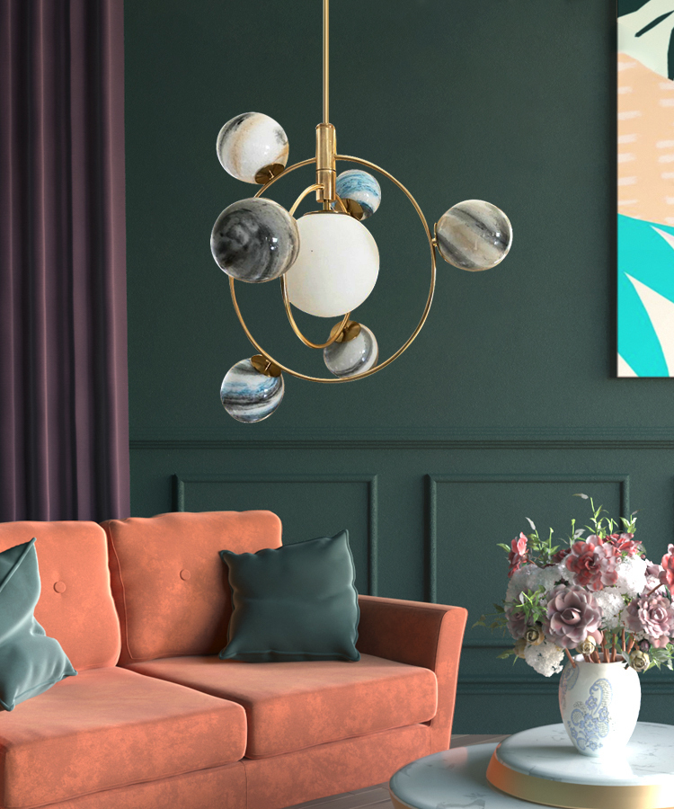 Люстра  Delight Collection Planet 7 brass
