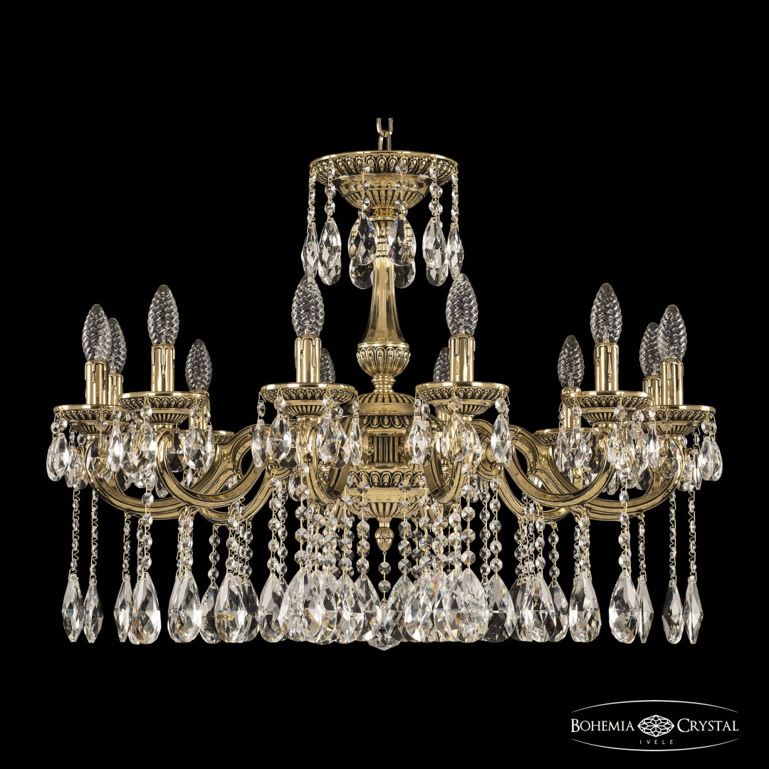 Люстра бронзовая с хрусталём 75101/12/250 A GB