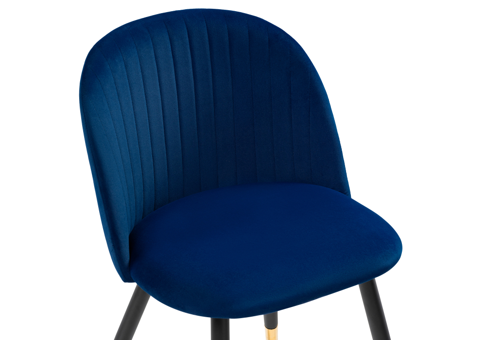 Стул Woodville Gabi dark blue / black / gold 15349