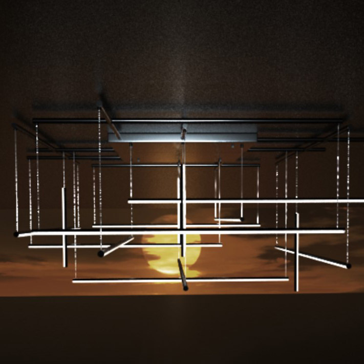 Потолочная люстра INLET C Rose Gold by ImperiumLoft