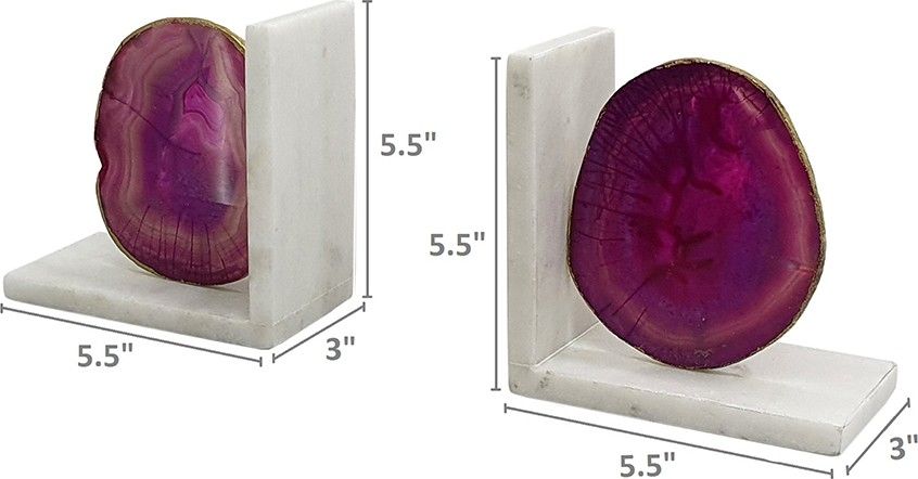 Держатели для книг Агат, набор Glasar 82956-PINK-SA