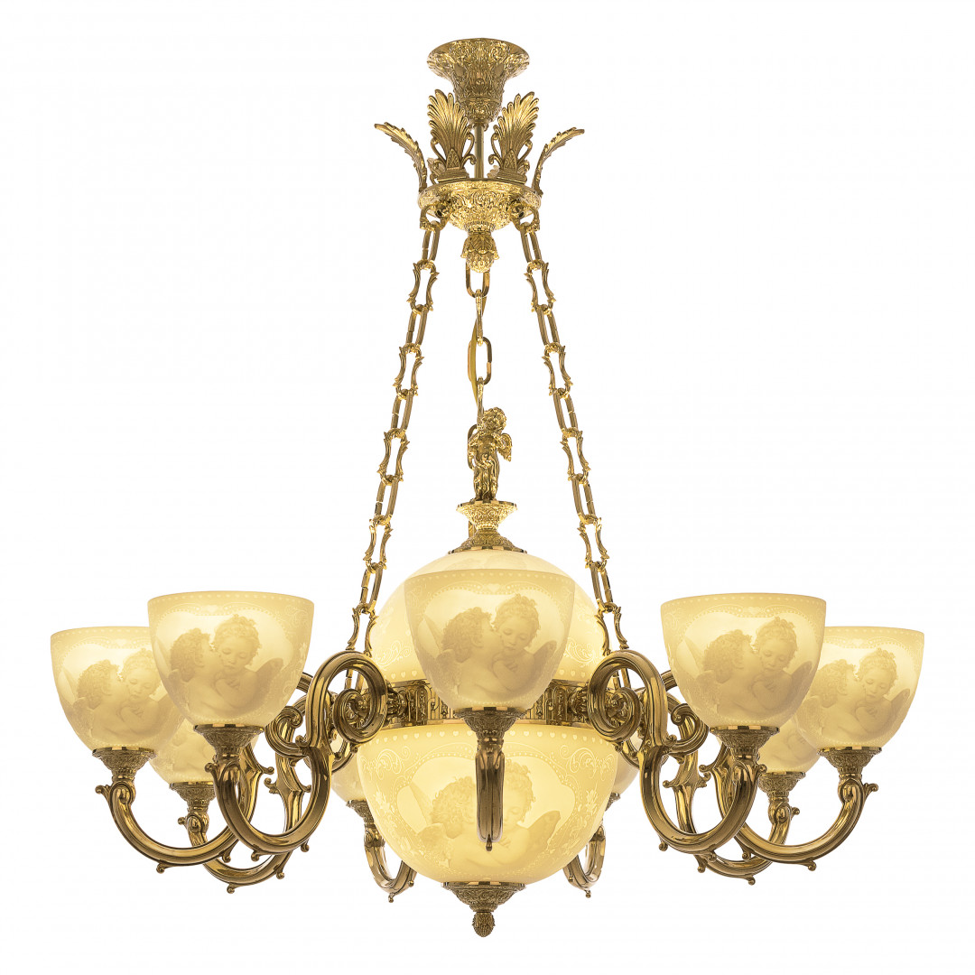 Люстра бронзовая 72003P/9/210 G Angel P1 U Y8 FA4M