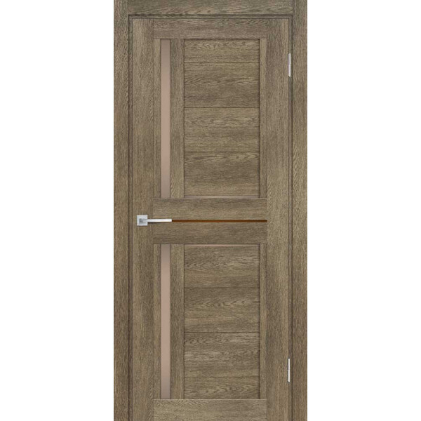 Межкомнатная дверь Graf ТЕХНО-804 бронза сатинат, кофе лакобель Бруно (1900 х 600)