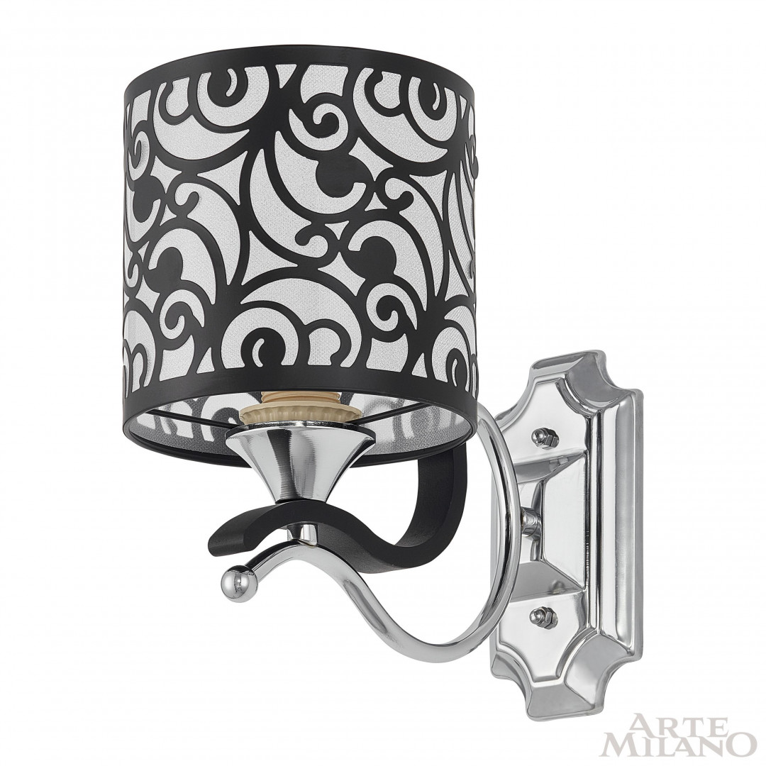 Бра с плафоном 304957/1W Bk/Ni Arte Milano