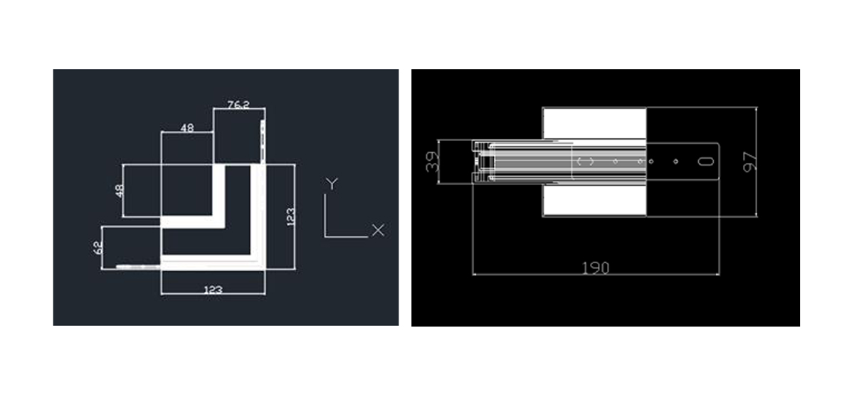 Внутренний угол-соединитель длястраиваемого под штукатурку магнитного шинопровода Donolux Inner corner DLM01B Sp