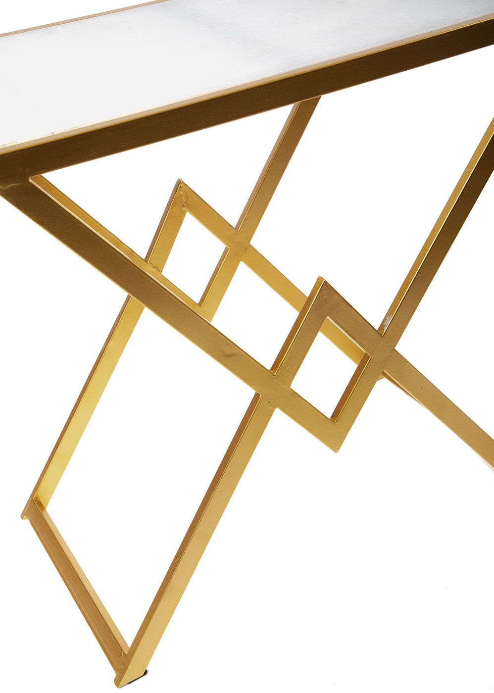 Столик приставной с белым мрамором Glasar 54-081