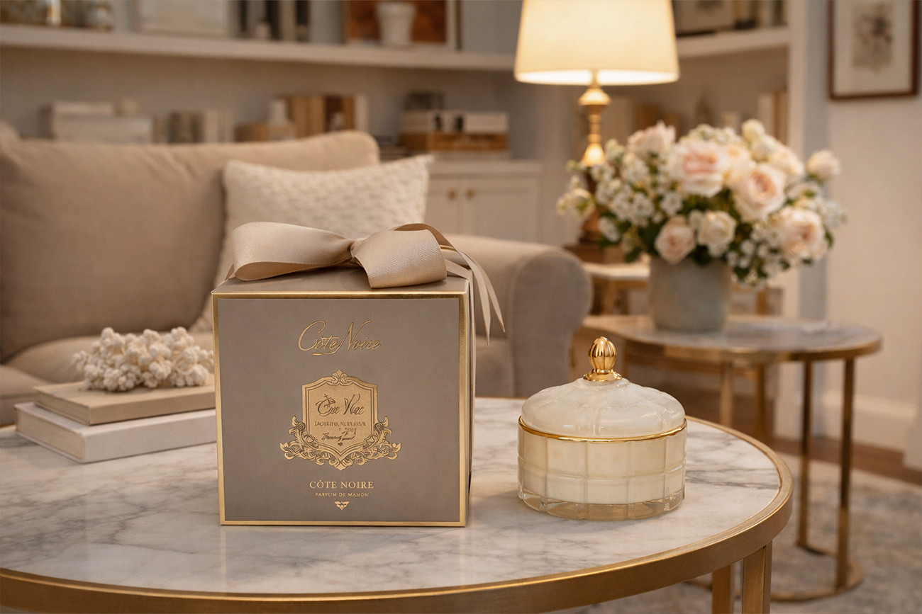 Свеча ароматическая Blonde vanilla в вазе в упаковке 185 гр. Garda Decor 96CN-45015