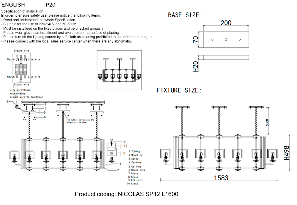 Люстры Crystal Lux NICOLAS SP12 L1600 GOLD/WHITE