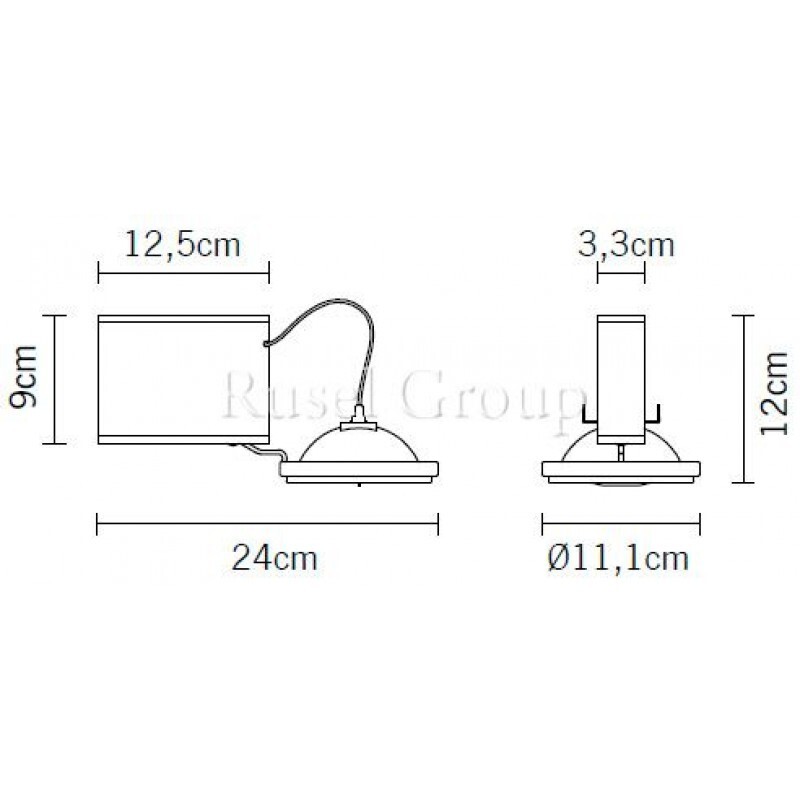 Настенно-потолочный светильник Fabbian Orbis D70 G01 01
