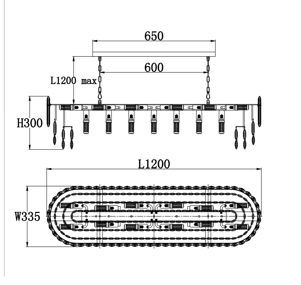 Люстра подвесная Fluorite FL1063-21P