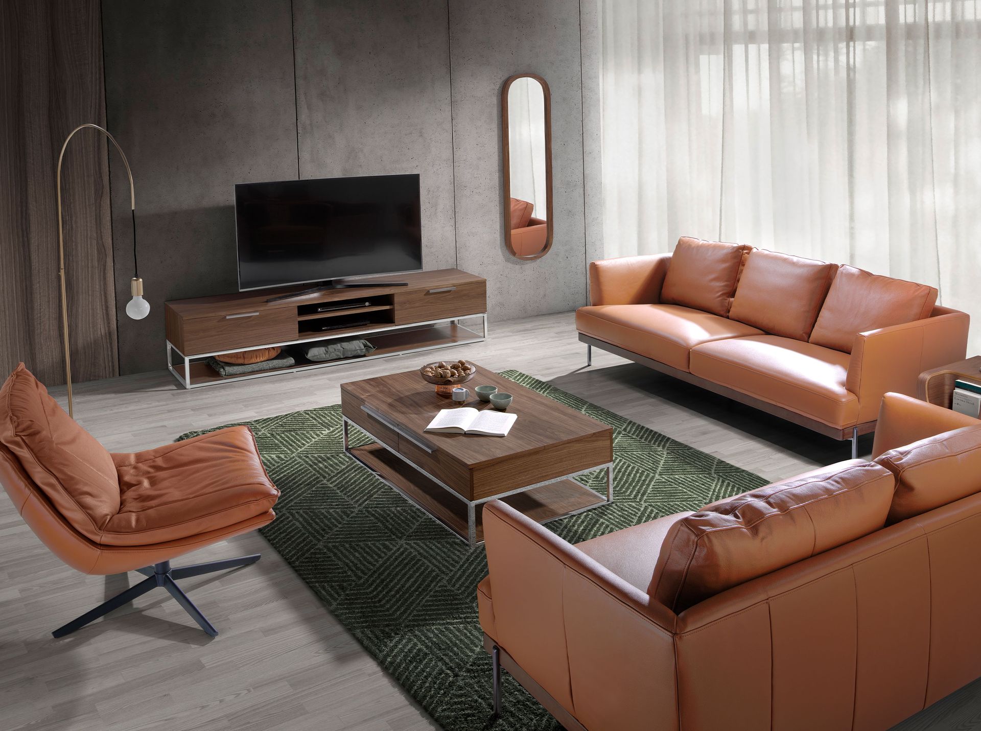 Зеркало напольное 3234/MR2201 в раме из орехового дерева Angel Cerda