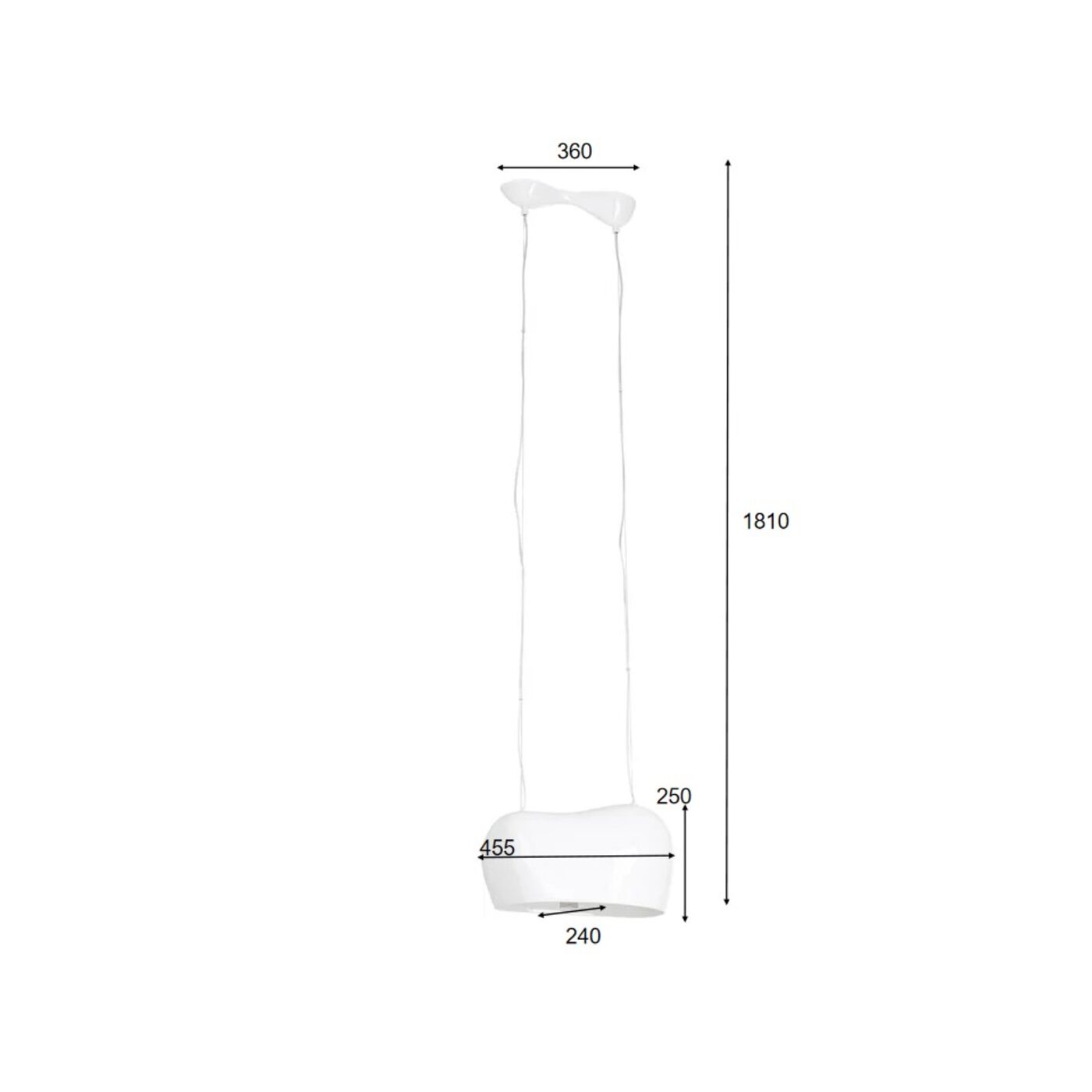 Светильник подвесной KARE x Karim Rashid Cloud Beam Double White 50cm KARE 57754