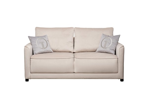 Диван двуестный раскладной светло-серый с кантом Garda Decor PORTOFINO-180-Colt030+Colt025