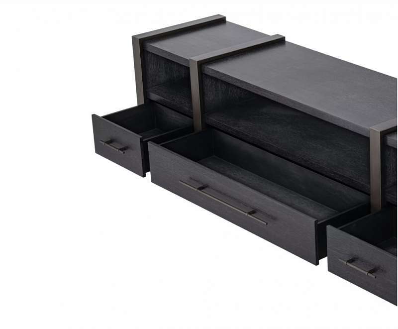 Тумба под тв Eichholtz Canova charcoal grey oak veneer 115109