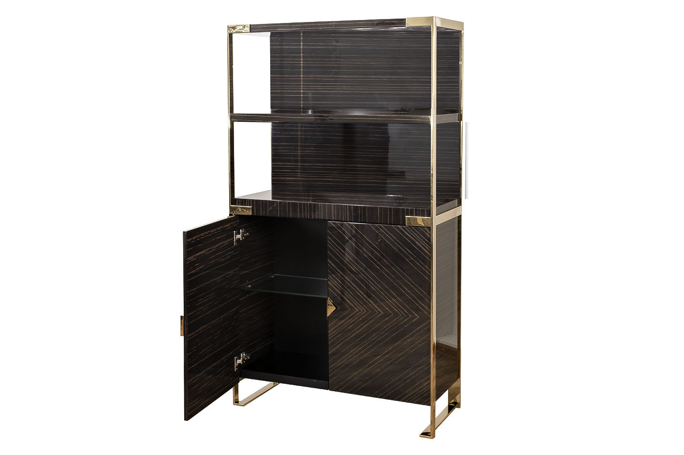 Витрина Golden Prism коричневая/золото Garda Decor 84HB-VI319H2