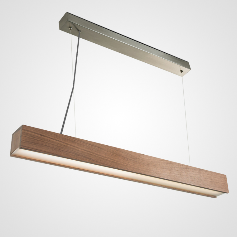 Подвесной реечный светильник RISTON Dark brown by ImperiumLoft