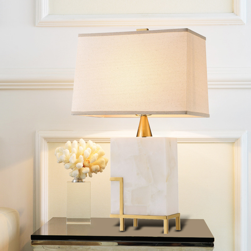 Настольная лампа Art-Deco White marble Lamp by ImperiumLoft