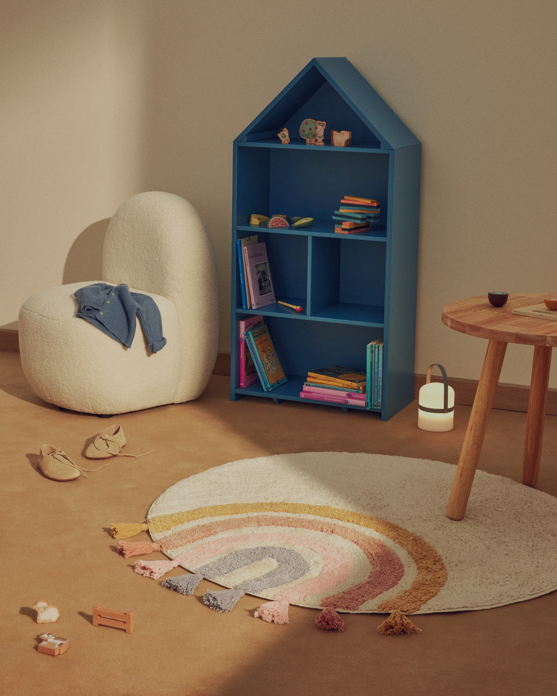 Круглый ковер Tadea 100% хлопок разноцветная радуга Ø 100 см La Forma (ex Julia Grup)