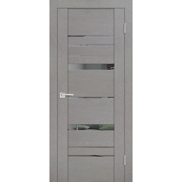 Межкомнатная дверь Graf PST-2 Зеркало тонированное серый ясень (2000 х 900)