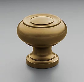 Ручка-кнопка Restoration Hardware Hanson d.3.2 Aged Brass