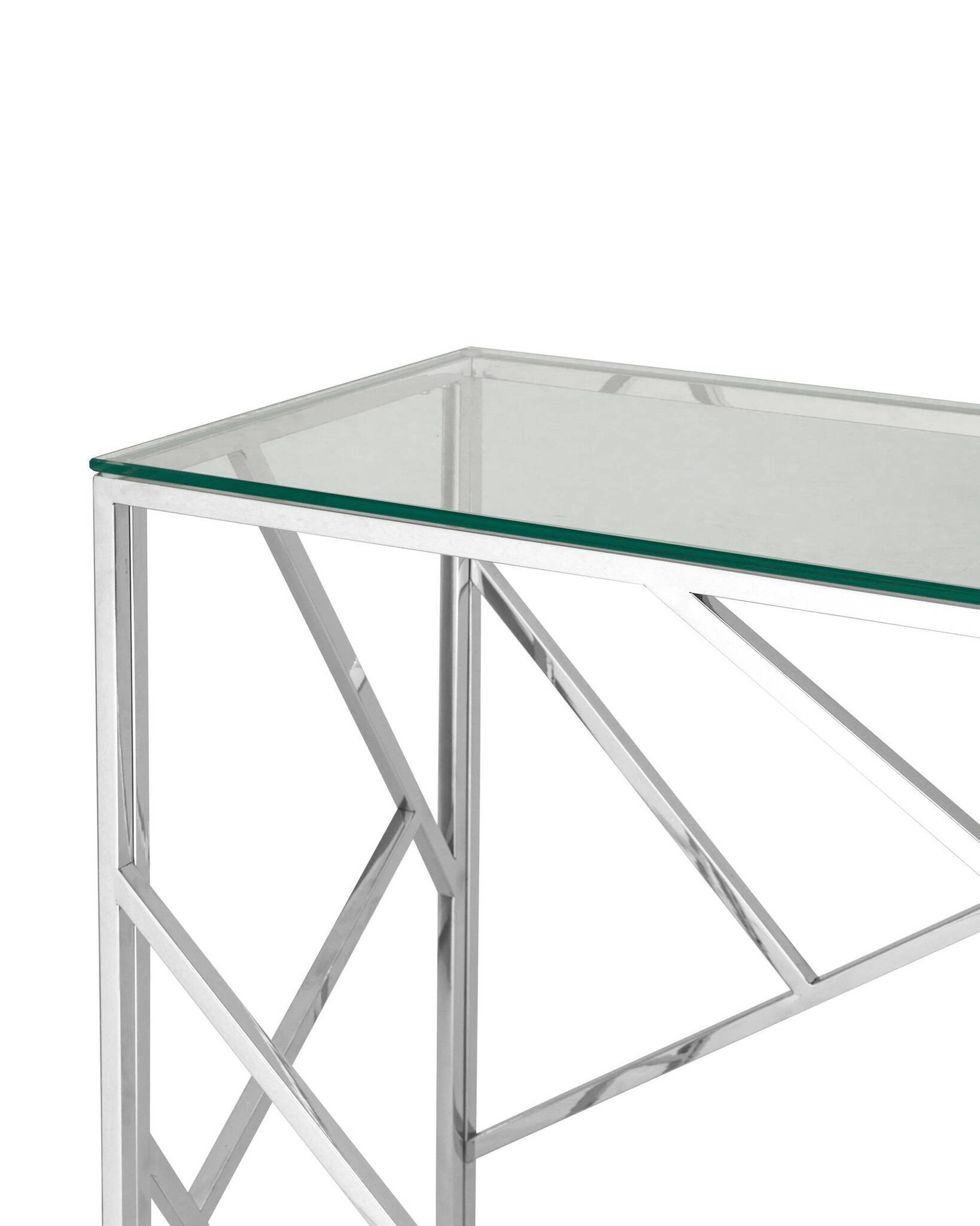 Консоль АРТ ДЕКО 120х40 серебро Stool Group