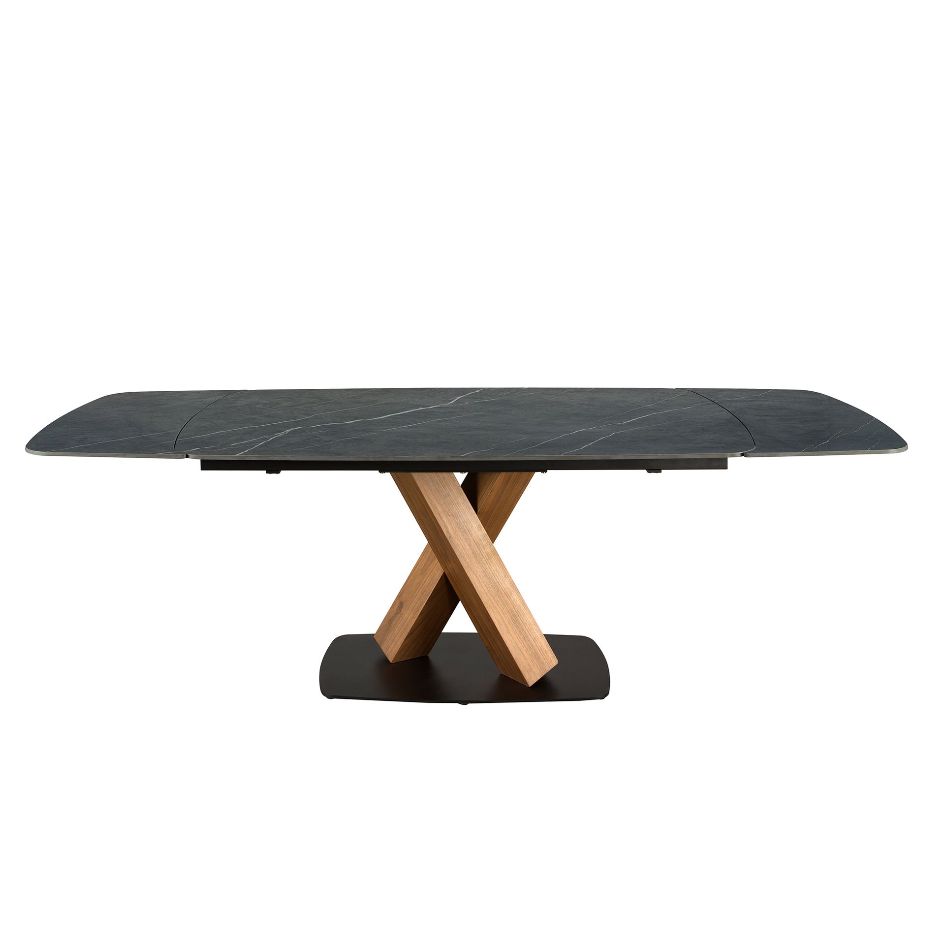 Раздвижной обеденный стол 1149 из керамики с мраморной отделкой и ореха Angel Cerda