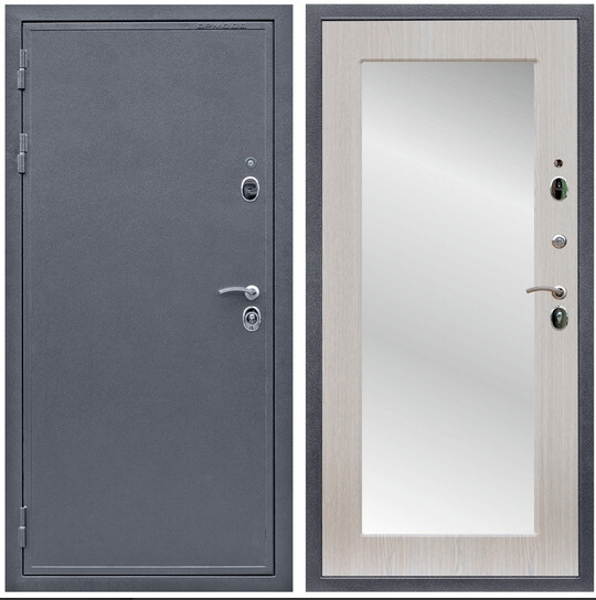 Дверь входная Graf Престиж Антик серебро / МДФ 10 мм ФЛЗ пастораль Дуб беленый