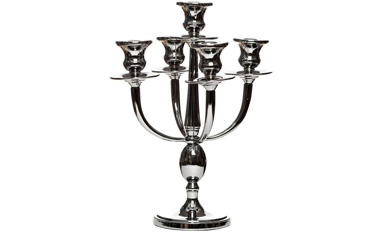 Канделябр серебристый пятирожковый Garda Decor 2K3115033