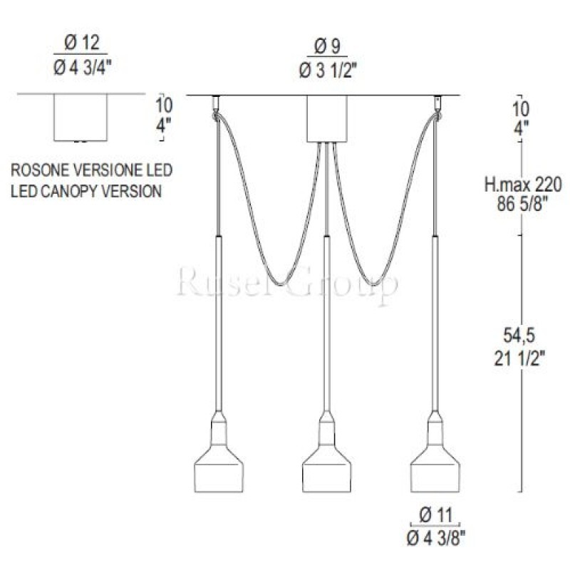 Подвесной светильник Leucos BEAMER S3 11