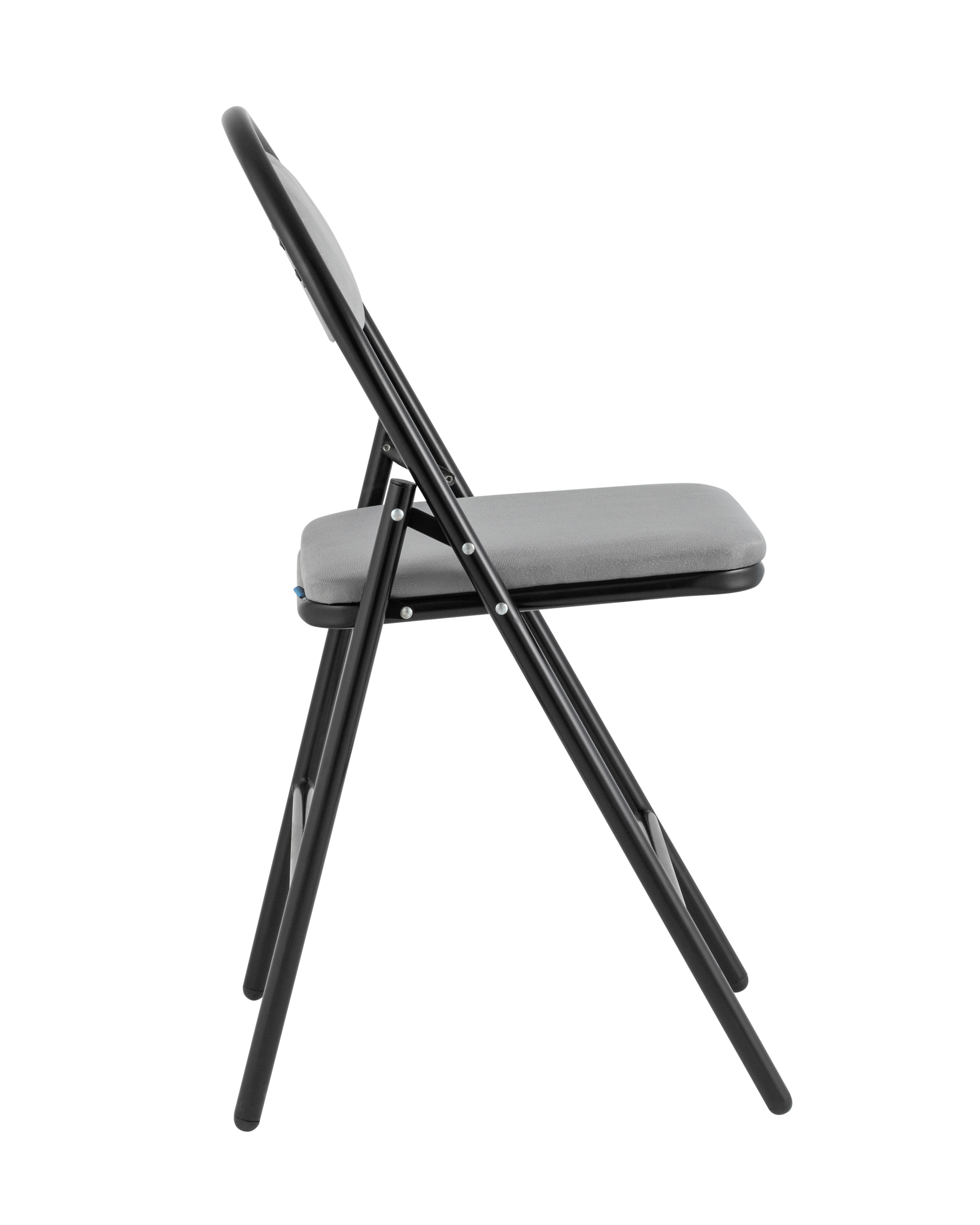 Стул складной Hagen велюр серый каркас черный Stool Group