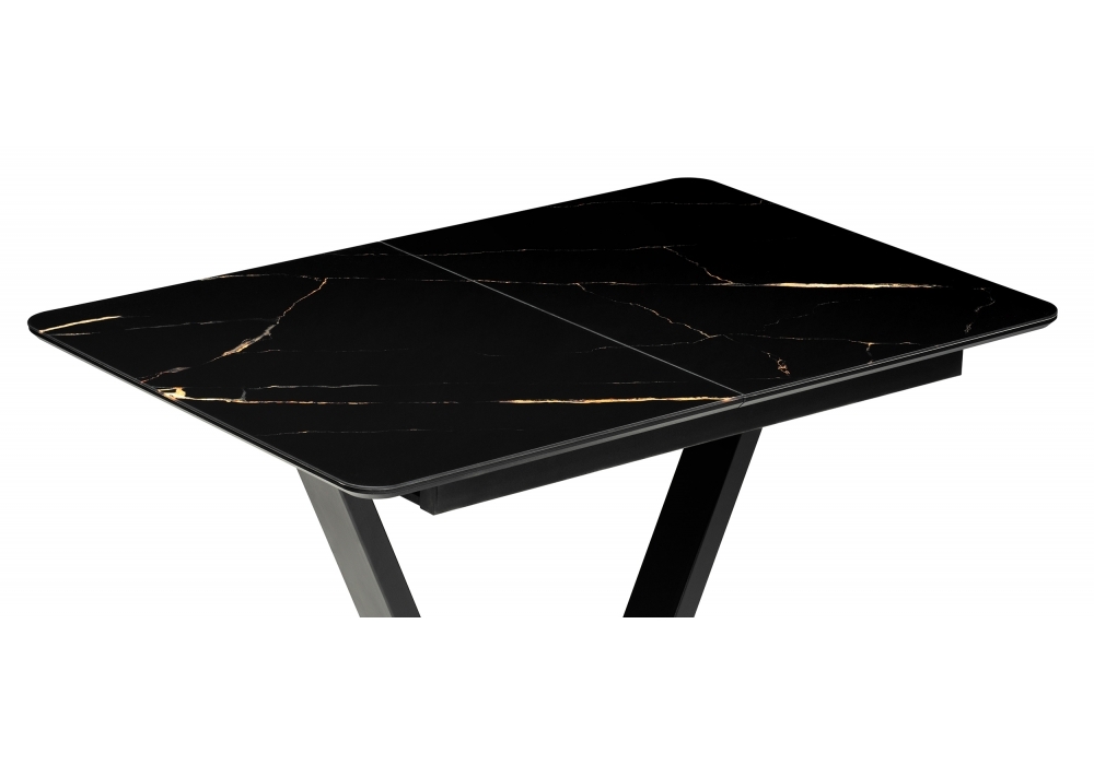 Стол стеклянный Woodville Бугун обсидиан / черный 500004