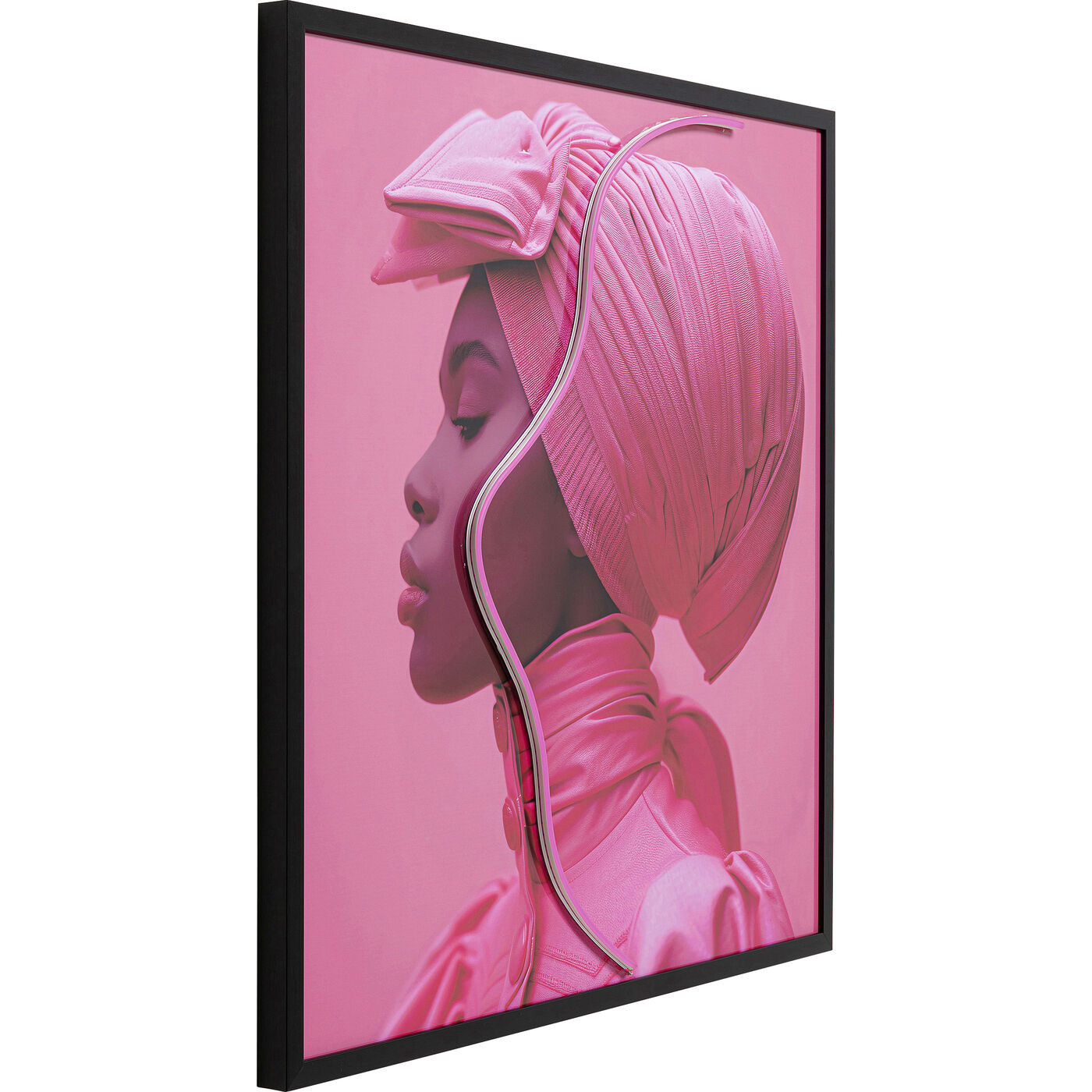 Картина Pink Woman LED 80x80cm KARE 56577
