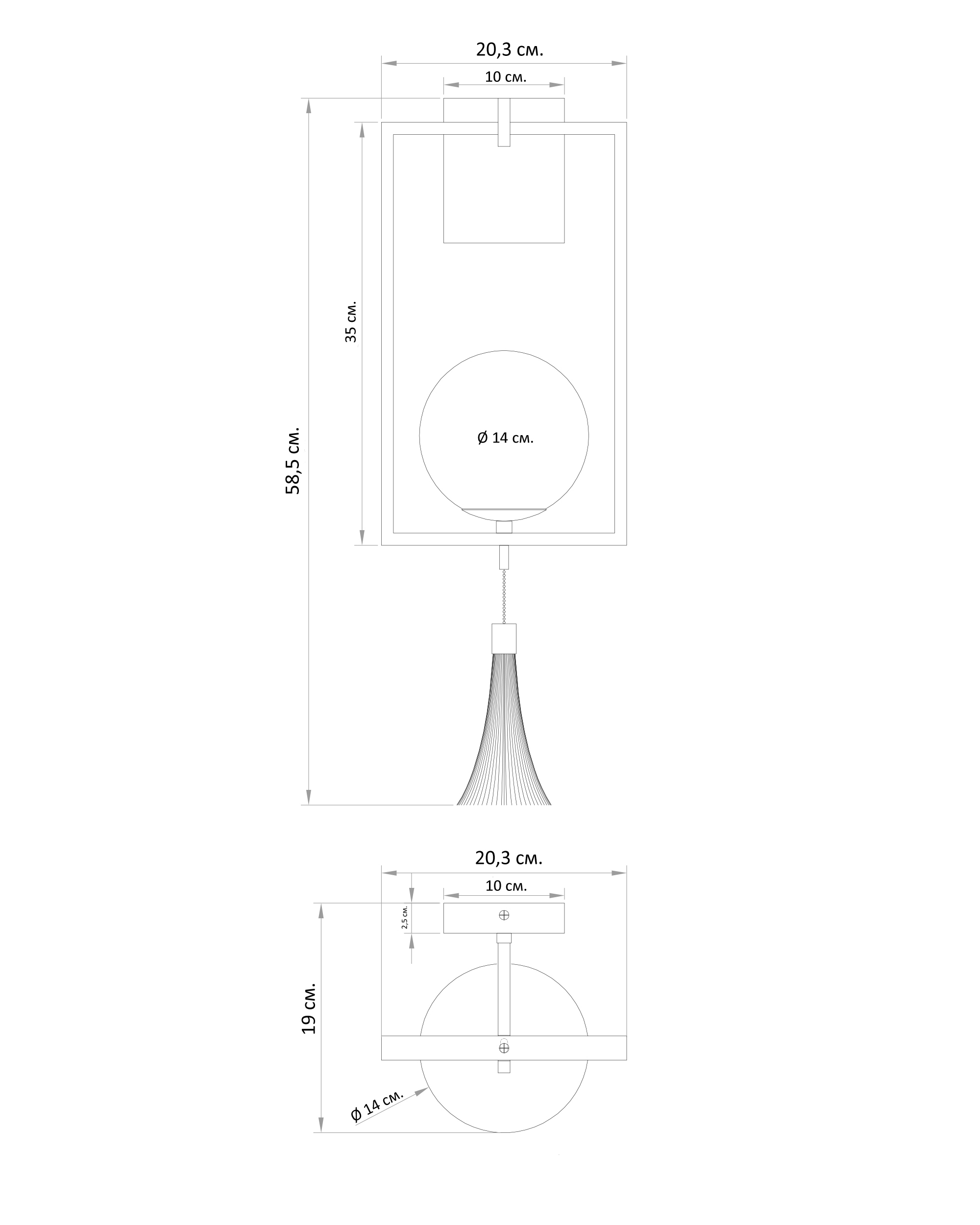 Настенный светильник с кисточкой Келси Louvre Home LSC440325XNP