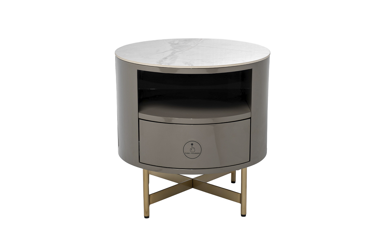 Тумбочка с ящиком светло-бежевая Garda Decor 40AD-00055