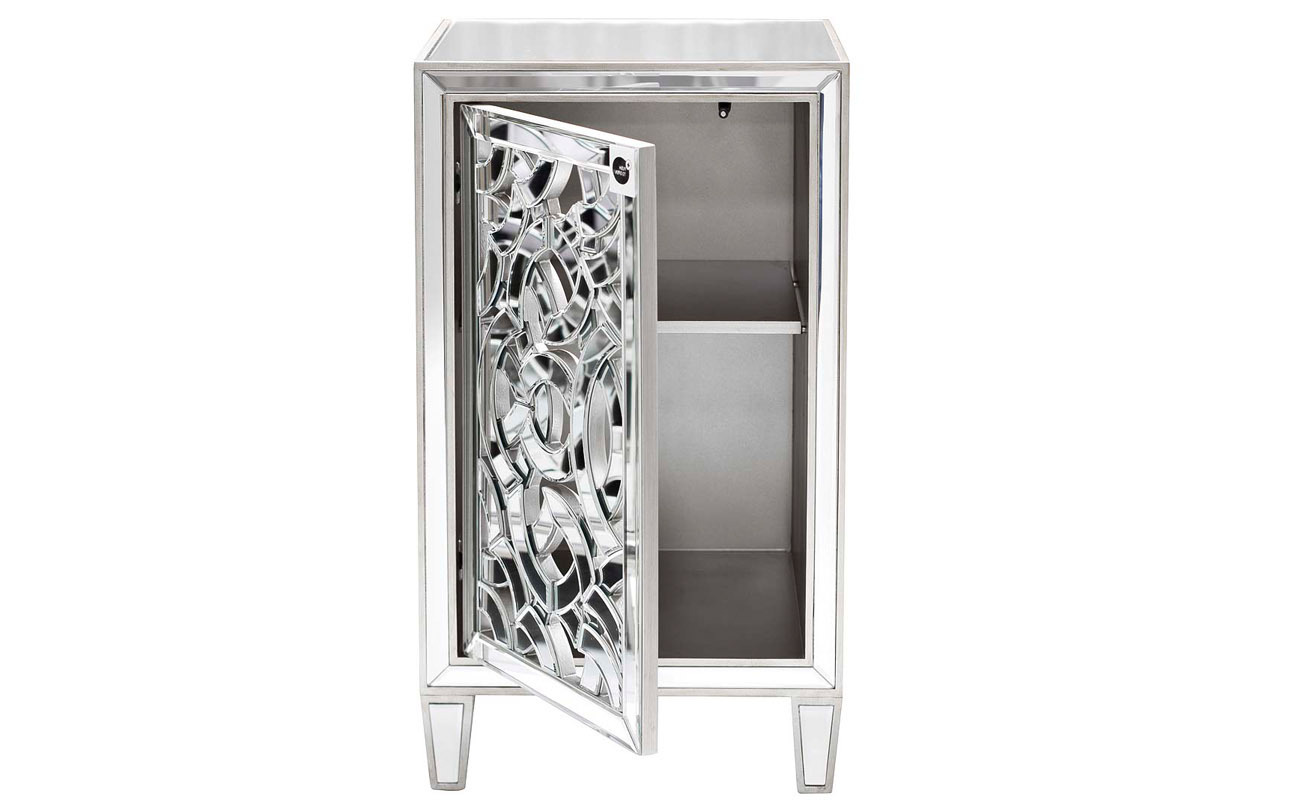 Тумба зеркальная с левосторонней дверью Garda Decor KFC972