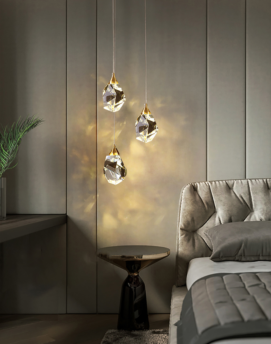 Подвесной светильник  Delight Collection Crystal rock 3 gold