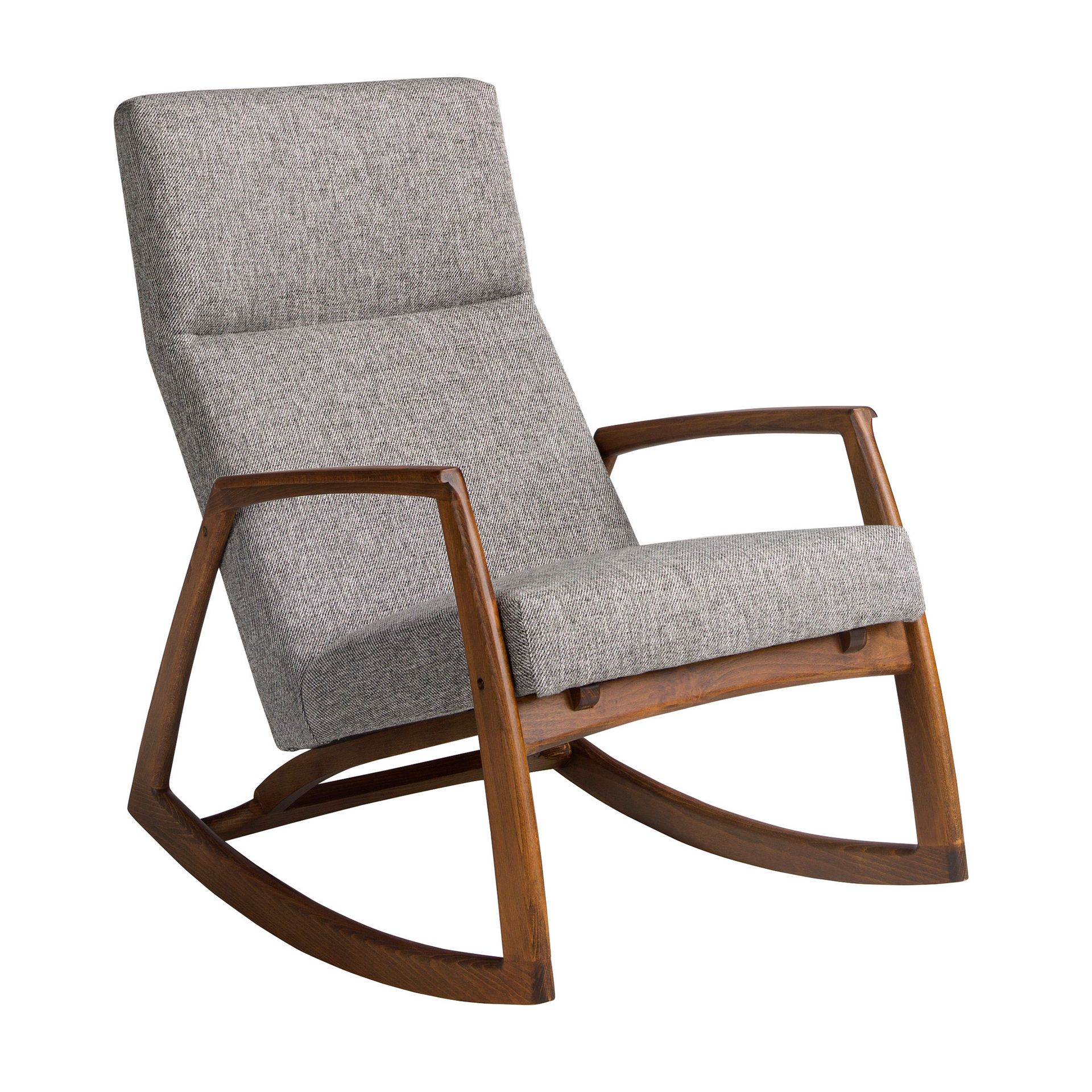 Кресло-качалка 5106/WD972 из серой ткани Angel Cerda