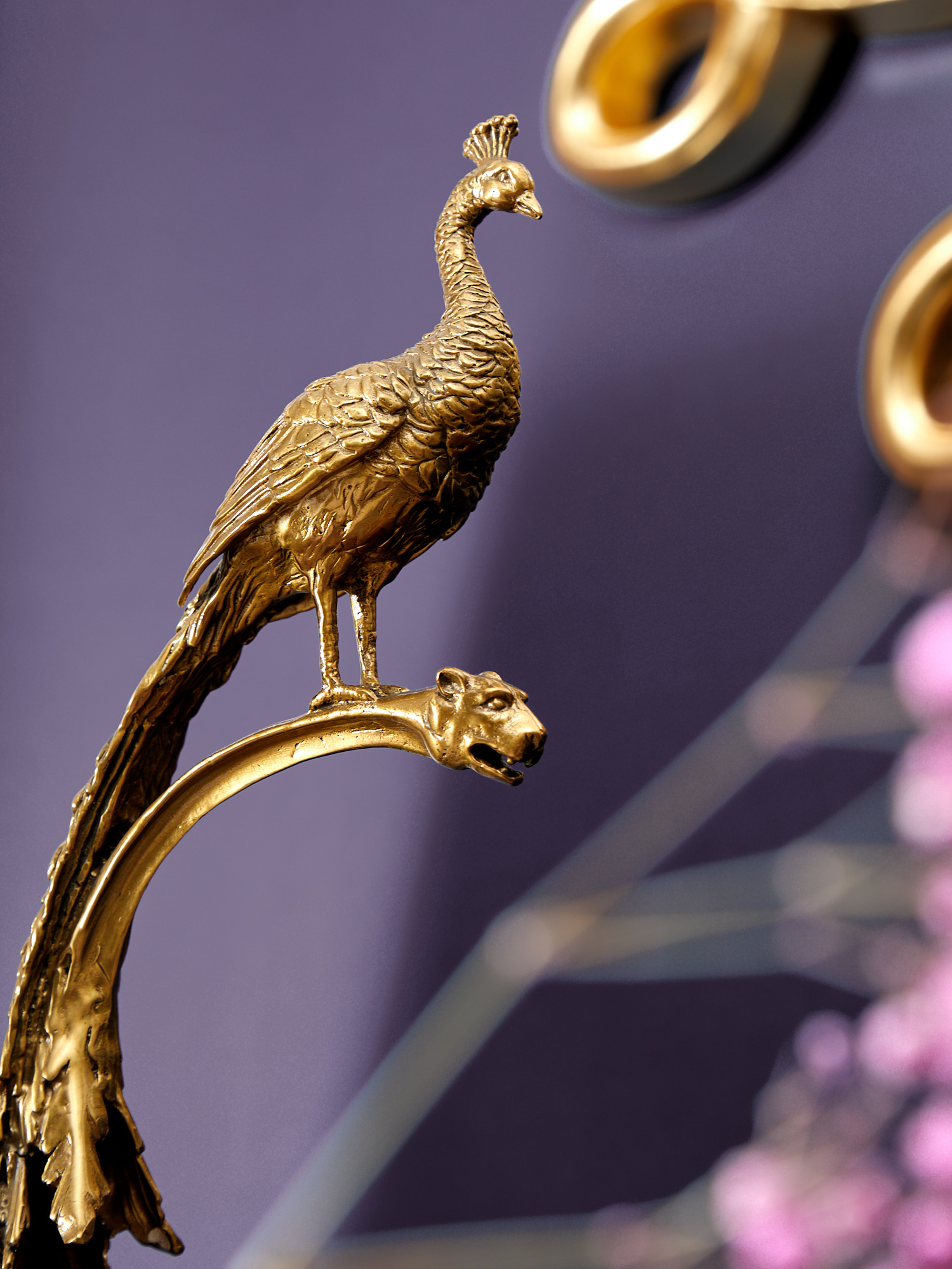 Чаша съемная на бронзовом павлине Glasar HGL378/GLASS