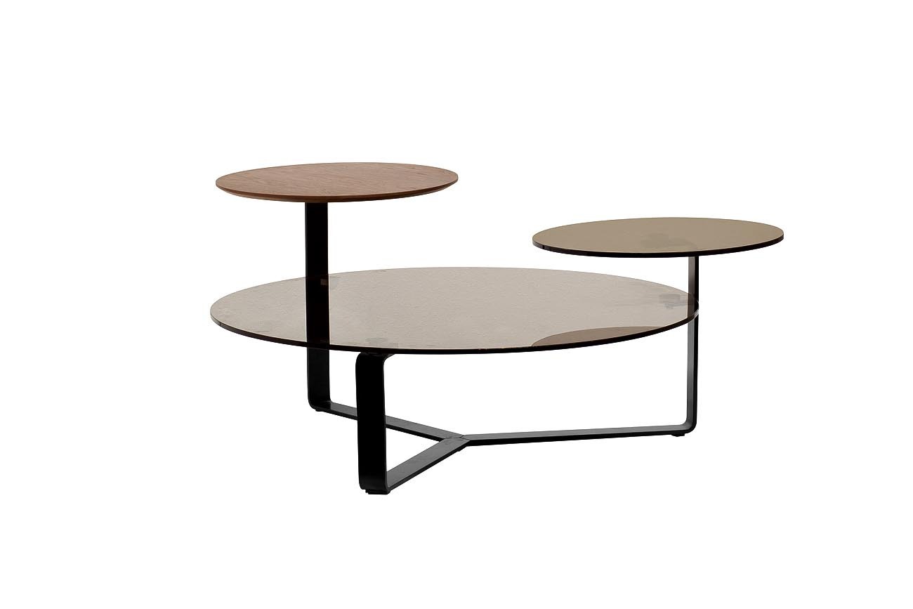 Стол журнальный с темным стеклом Garda Decor 40AD-CT233B