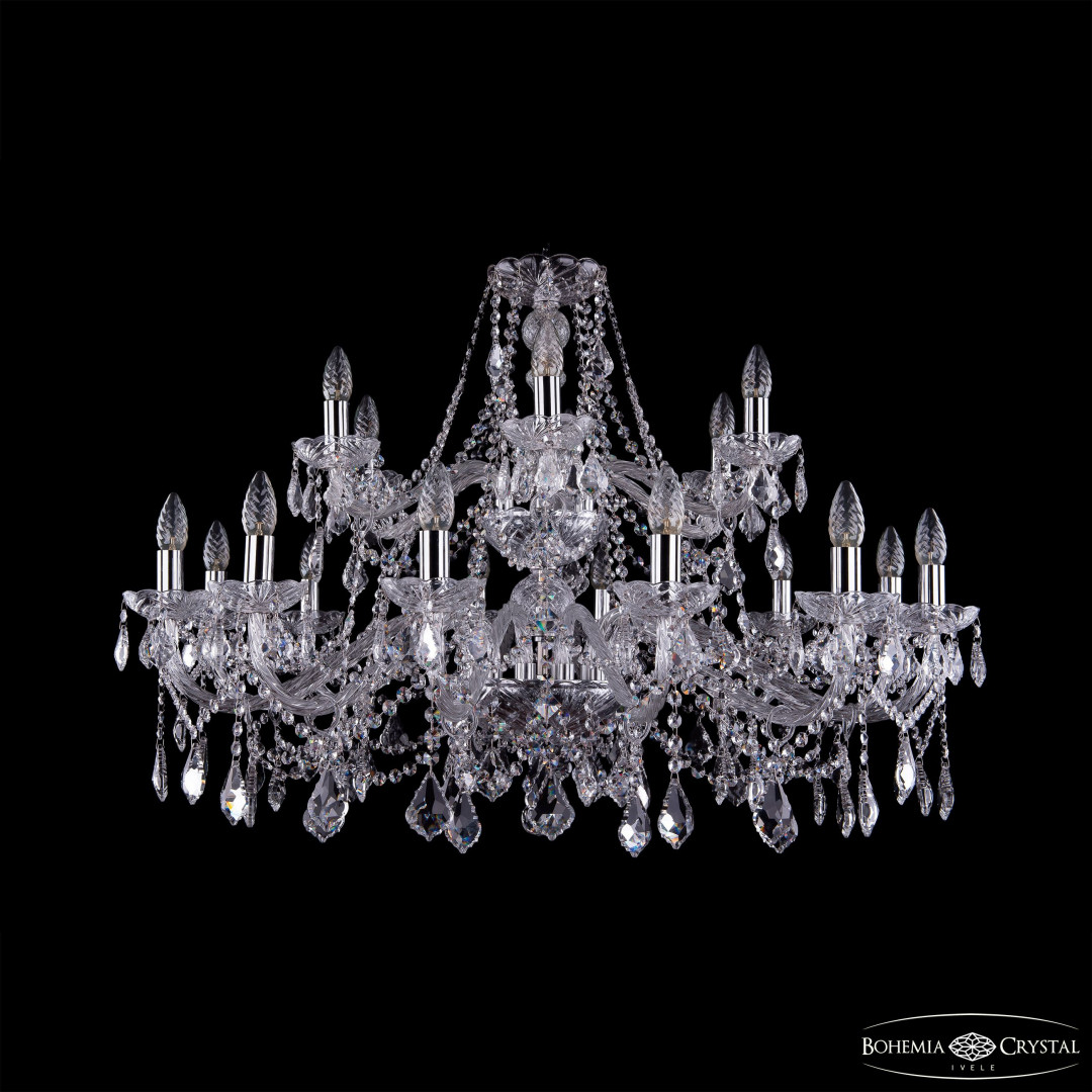 Люстра хрустальная 1413/12+6/360/2d Ni Leafs