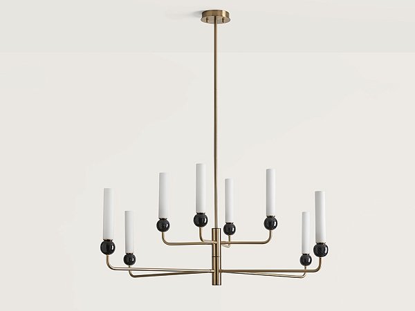 Люстра Delie 8L золотой металл - черный мрамор Aromas del Campo