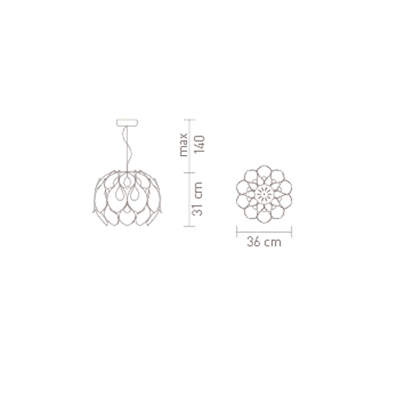 Люстра Slamp Flora Small Copper